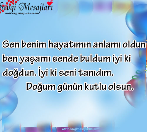 Anlamlı Doğum Günü Mesajları