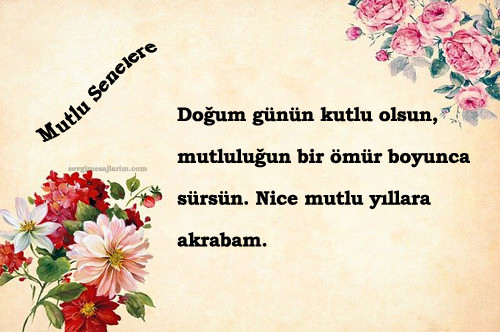 Akrabaya Doğum Günü Mesajları