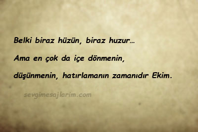 Ekim İle İlgili Sözler